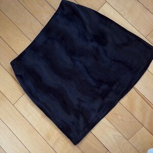 VINTAGE SODA BLUE wavy faux fur mini skirt